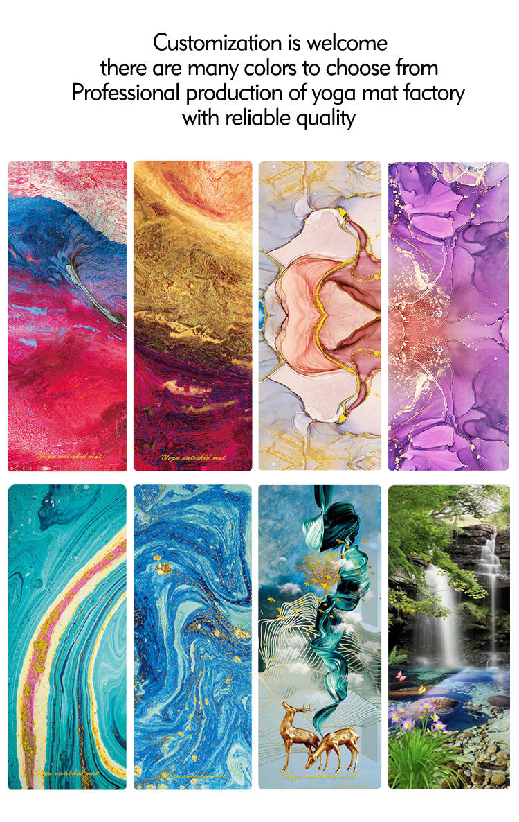 customized pu natural rubber yoga mat