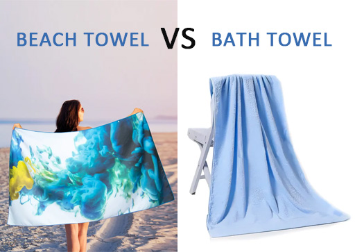 The difference between beach towels and bath towels