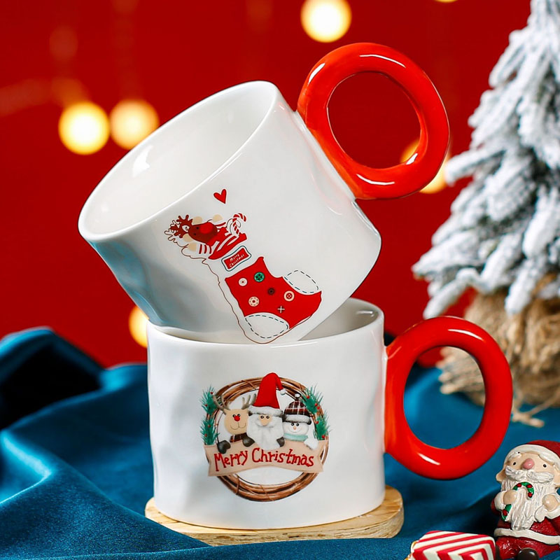 Santa Porcelain Ceramic Coffee Mug Cup Christmas Gift