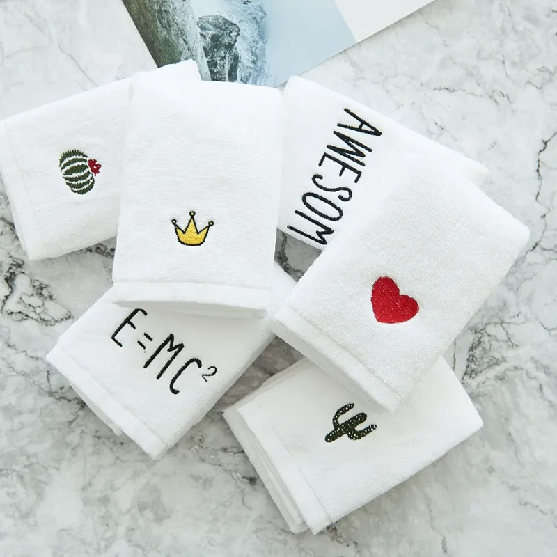 Wholesale Cotton Face Towel with Embroidery Logo