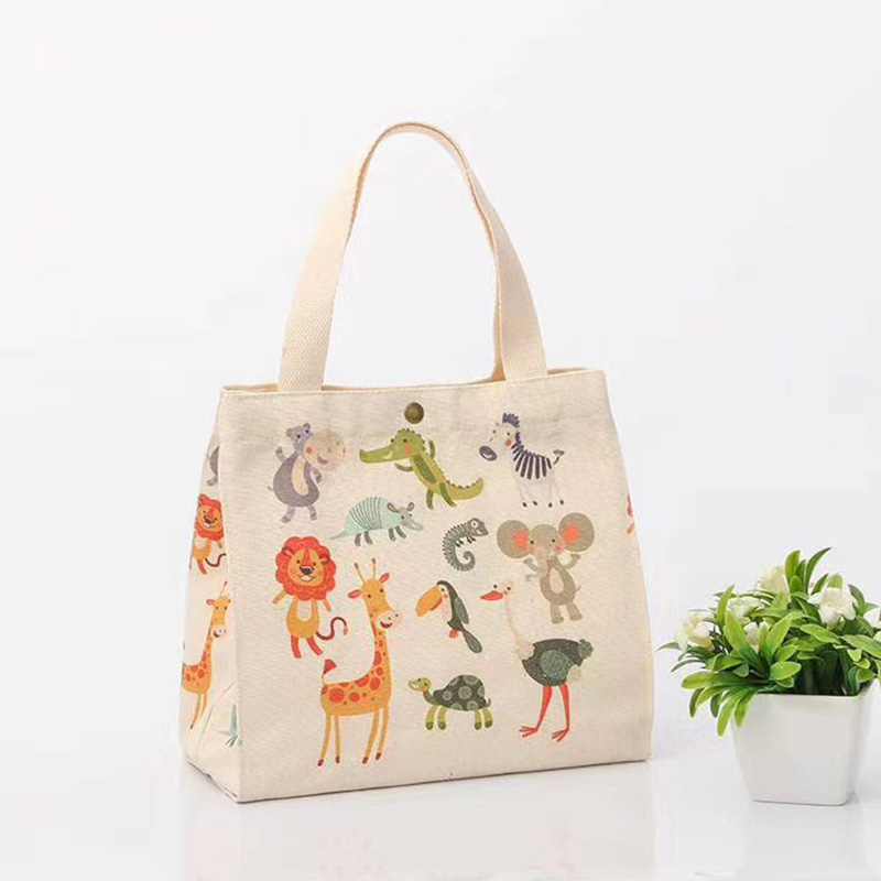 Dark Buckle Natural Color Canvas Bag Customization