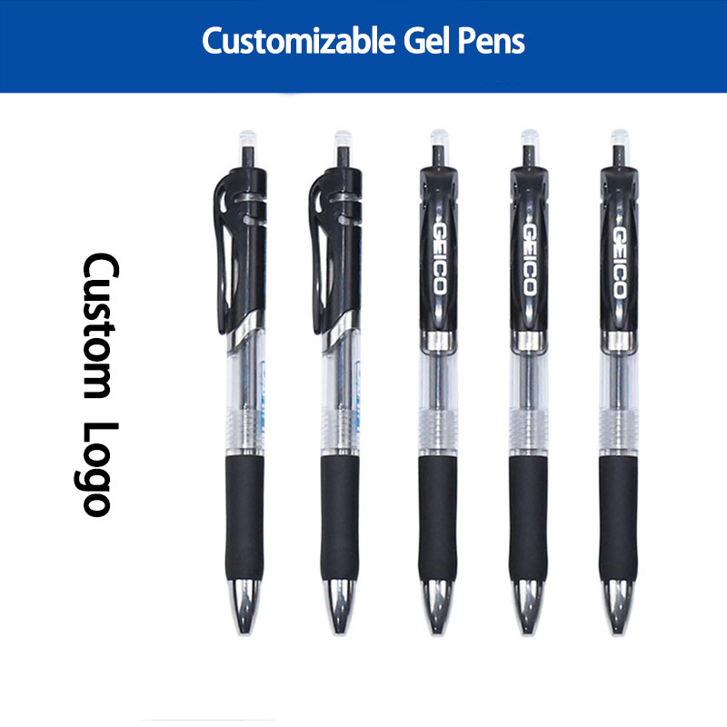 Custom Printing Plastic Gel Pens Plastic Ballpen Multi-color Roller Ball Pen