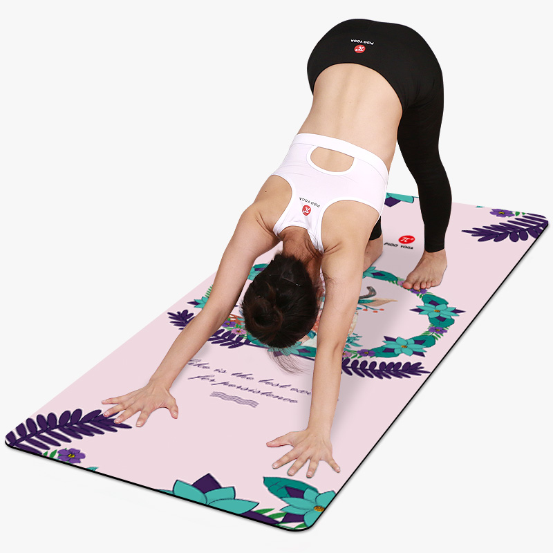 Suede Fabric Rubber Yoga Mat Supplier