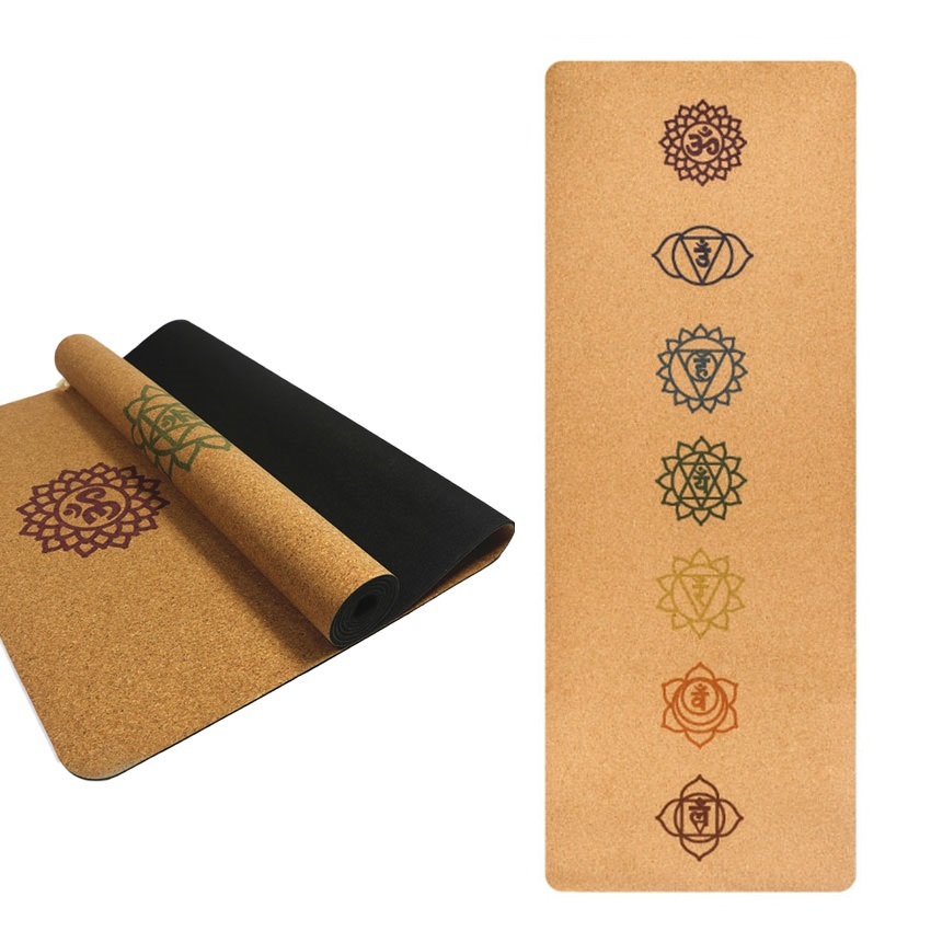 Printed Cork Yoga Mat